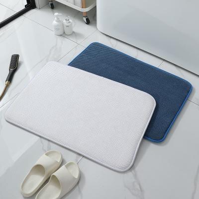 China Wholesale Viable Chenille Bath Mat Anti Slip Bathroom Mat Shaggy Absorbent Washable Tub Mat for sale