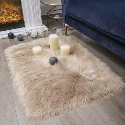 China Washable Long Hair Sheepskin Faux Fur Shaggy Shaggy Soft Area Rug Blanket for sale