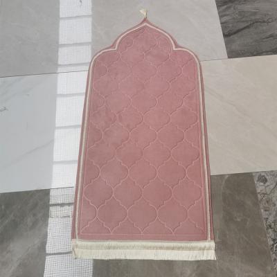 China Durable Embossed Foam Prayer Shape Cover Thick Sponge Comfortable Muslim Prayer Mat for sale