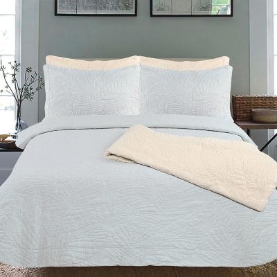 China Wholesale 100% Polyester Microfiber Size Microfiber Bedspread King Embossed Bedspread Set for sale