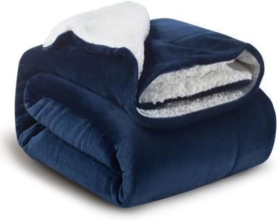 China Fire Retardant Warm Fur Blankets Customized Ultra Soft Sherpa Throw Fleece Blankets And Throws For Winter for sale