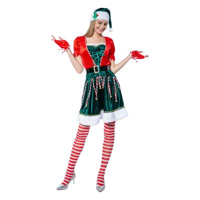 China European and American popular recommend costumes Christmas Elf costume celebration items for adults for sale