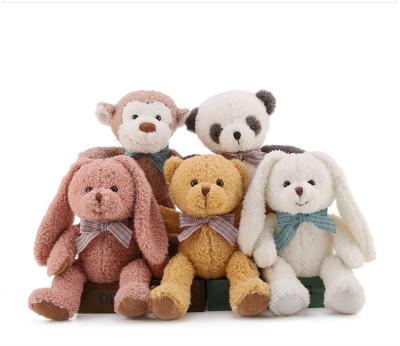 China Handmade Factory Low Moq Plush Toy 32cm Animal Monkey/Panda/Rabbit Direct Custom Made/Bear Stuffed Plush Toys for sale