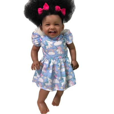 China Wholesale High Simulation Rebirth Doll 24 Inch 60cm Black Skin African Doll for sale