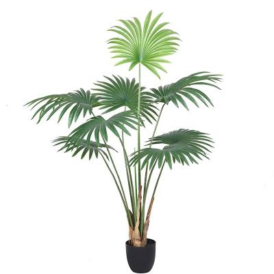 China Minimalist Artificial Plastic Artificial Palm Tree Plants Plants Phoenix Palm Tree With Pot 140cm for sale