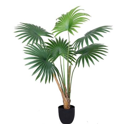 China 15 Years Minimalist Artificial Tropical Palm Tree Plant Bonsai Plam Tree Plastic Plants For Indoor Outdoor Garden Decor for sale