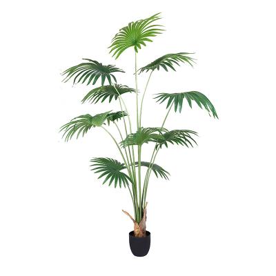 China Wholesale minimalist decorative natrual plastic greenery areca&phoenix touch plant artificial palm tree in pot 200cm for sale