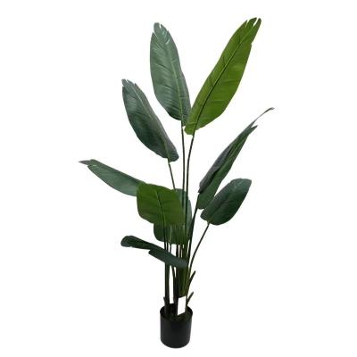 China Minimalist Artificial Tree Tiles Home Plant Green Wayfarer Tree Artificial Plants For Home Decor for sale