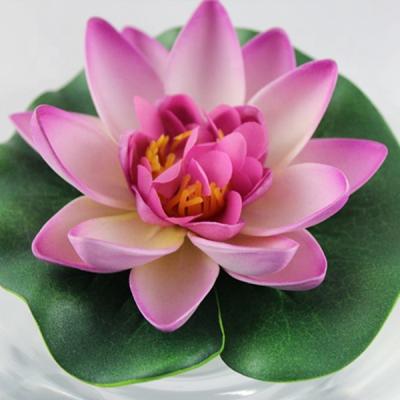 China Artificial eva moss plant eva moss material floating waterlily garden pond decoration lotus for home deco garden pond decoration for sale