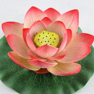 China Indoor Outdoor Decoration Plant Eva Foam Material Artificial Floating Waterlily Garden Pond Decoration Lotus For Home Deco Garden Pond Decoration for sale