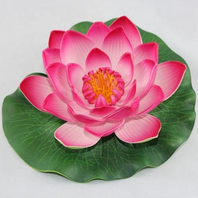 China Artificial Floating Lotus l Flower Eva Foam Material Water Foam Plant For Home Deco Garden Pond Decoration for sale