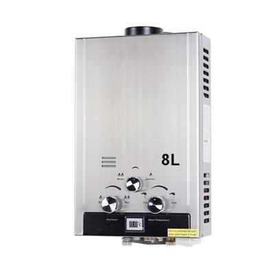 China High Quality Tankless Economical Type Gas Car Flue 8L Water Heater for sale