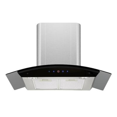 China Easy Opertation Sealed Fan Copper Strong Extractor Motor Chimney Iron Silver Steel Fan Fan Housing Range Wall Mounted Hood en venta