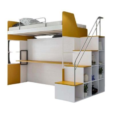 China Contemporary custom smart kid's teenage loft bunk bed with slide and study table and desk for sale