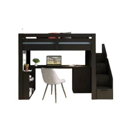 China Contemporary Wholesale Factory Made Kid Loft Bed With Table And Computer Desk For Boy Underneath for sale