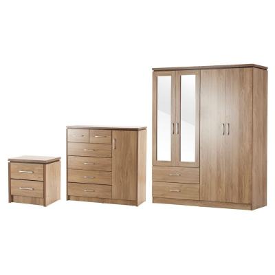 China UV Adjustable Wood Bedroom Furniture Sets High Gloss (Size) Wardrobes With Chest Of Drawers for sale