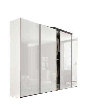 China Sliding Door Adjustable High Gloss White Closet Bedroom Built-in Wardrobe (Size) for sale