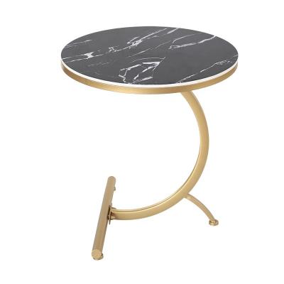 China Coffee Table Adjustable Living Room Tea Coffe Steel Black Gold (Other) Round End Center Coffee Tables Modern Luxury Marble Side Set for sale