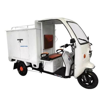 China Cargo Equipped With Dual Battery Enclosed Compartment Electric Tricycle / Express Motorcycle for sale