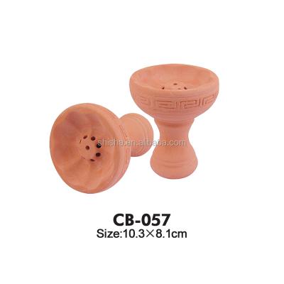 China Wholesale High Quality Natural Clay Hookah Bowl Accessory of Smooking Shisha Clay Funnel Bowl Deep Shisha for sale