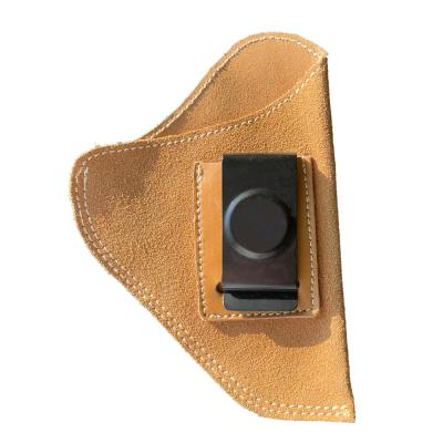 China Concealed Carry Genuine Suede Leather IWB Gun Holster Metal Holster Concealed Belt Clip for Glock 26,27,33,43. Springfield XDS. S&W for sale