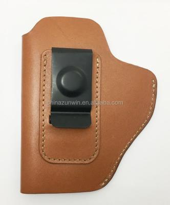 China Genuine Leather Universal Concealed Carry Belt Genuine Leather Top Pistol Gun Holster for sale