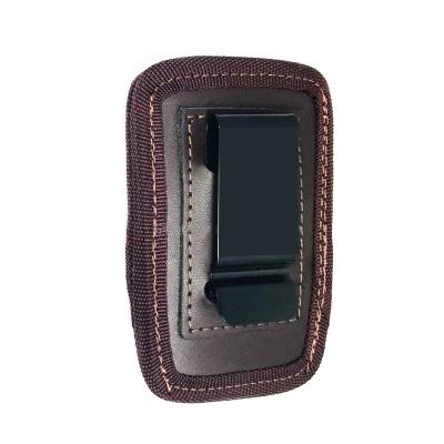 China Eco-friendly Universal Brown Color Genuine Leather Belt Carry Handgun Holster For Man And Woman for sale