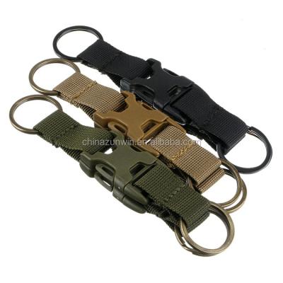 China Double 2.5 Polypropylene Webbing + Key Chain Water Bottle Hooks Gear Holder Clip Plastic Outdoor Tactical Nylon Belt Pouch Webbing for sale