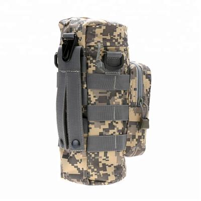 China 600D Tartical Nylon Military Kettle Holster Elastic Pocket Outer Bottle Cover for sale