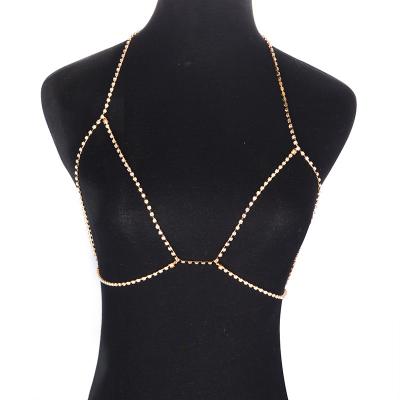 China Other New Design Fashion Jewelry Sexy Sparkly Rhinestone Halter Body Chain For Women for sale