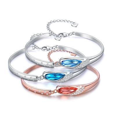 China Other Hot Selling S925 Sterling Silver Bracelet Zodiac Crystal Bangle Ladies Jewelry for sale