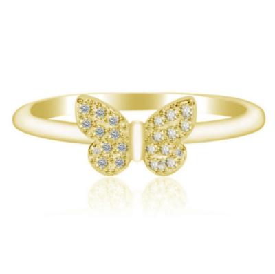 China CLASSIC Jewelry Ladies Butterfly Ring Engagement Wedding Pair Ring for sale