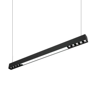 China Modern Industrial Aluminum Tube Profile LED Batten Style Linear Pendant Light Strip 100W for sale