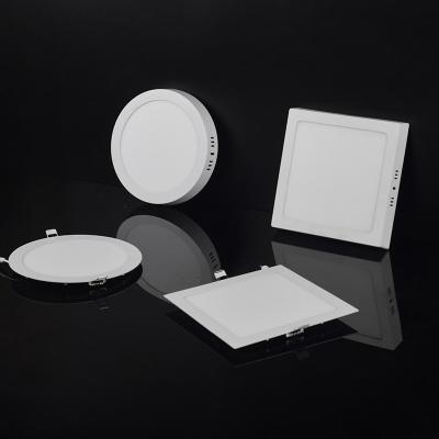 China Modern 9mm led panel light 5 inch 6 inch 10inch 12 W 20w 24w round and square 6500k dimmable led panel light for sale