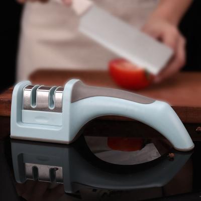 China Durable Stainless Steel Bavarian Edge Diamond Steel Two Stage Chefs Knife Sharpener for sale