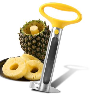 China 2021 New Kitchen Viable Design Fruit Tools Manual Stainless Steel Pineapple Hollow Puncher Peeler Slicer for sale