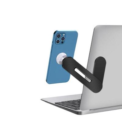 China ABS Adjustable Magnetic Laptop Phone Holder Stand Clip Portable Cell Phone Holder For Laptop Monitor for sale