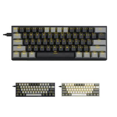 China Anti-ghosting Custom Logo 60% Keyboard RGB 61 Keys PBT Computer Game Wired Gamer 60 Hot Swap Lightweight Led Mechanical Keyboard for sale