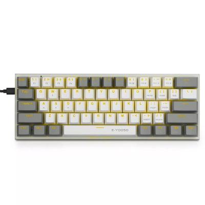 China Anti-ghosting Custom Logo 60% Keyboard RGB 61 Keys PBT Computer Gaming Wired Gamer 60 Red Switch Lightweight Led Mechanical Keyboard for sale