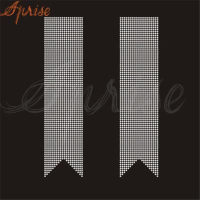 China Fabric Cheerleading Bow Heat Press Faux Stone Transfers Iron On Bling Crystal Bands for sale