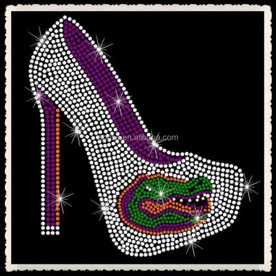 China Flatback Aprise - Florida Alligators Shoe Heel College Football Team Hotfix Iron On Rhinestone Shirt Transfer for sale