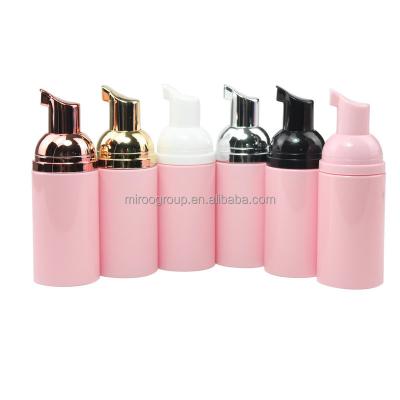 China Foaming Foaming Bottle Sample Order 30ml 50ml Skin Care Packaging Gold Foam Pump Bottle Dispenser Soap Container For Travel Lash Cleaner Soap for sale