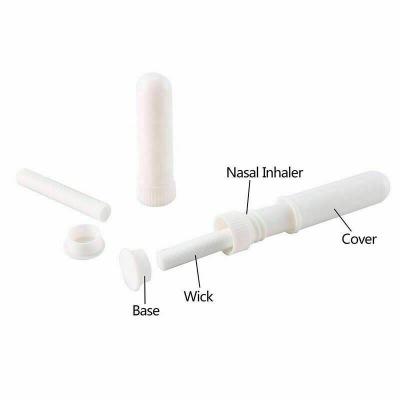 China DIY Filling Essential Oils 500PCS/LOT Empty White Plastic Aromatherapy Inhalers Tubes Nasal Sticks With Wicks For Nasal Essential Oil Nose Container for sale