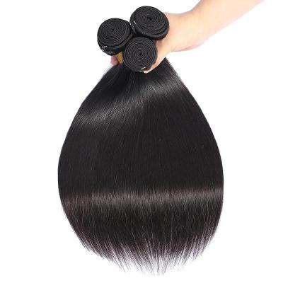 China Unprocessed Straight Brazilian Virgin Hair 100% Straight Soft Thick Smooth Barely Shedding Remy Human Hair 10A Bundles (14 16 18 inch) for sale