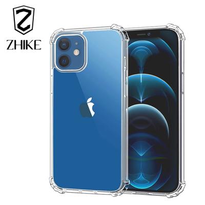 China Corner Four Protect ZHIKE Shockproof Case For Mobile Phone Clear White Thin Thin Soft TPU Cover Transparent Mobile Phone Bumper For iPhone 13 Case for sale