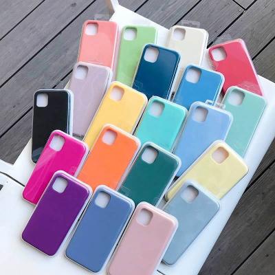 China ZHIKE Anti-fall For iPhone 13 Max Liquid Silicone Phone Case For iPhone 11 12 TP Funda Para Celulares Protective Coque le pro for sale