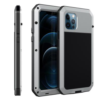 China ZHIKE Anti-fall For iPhone 12 Max Phone Case New 2021 Fashion Bumper 360 Pro Silicone Metal Shockproof Metal Case for sale