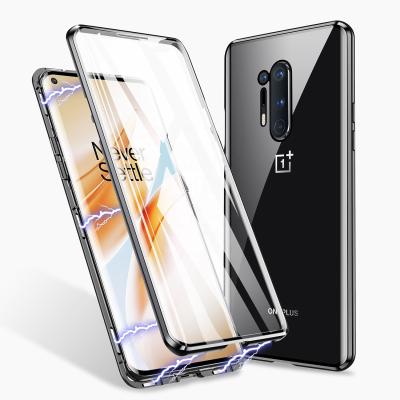 China Fashion ZHIKE 360 Degree Full Protecition Cover 9H Tempered Glass Magnetic Clear Phone Case For Oneplus 8 pro/Oneplus 8 for sale