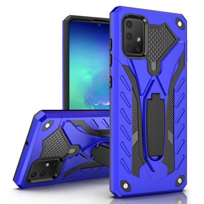 China Wholesale Fashion ZHIKE Shockproof PC TPU Bracket Stand Phone Case For Samsung Galaxy A51 A71 for sale