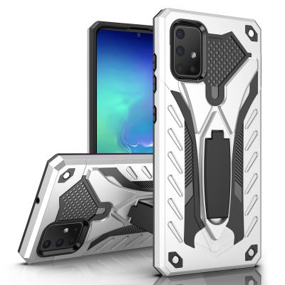 China ZHIKE Fashion New Shockproof 2 in 1 Jumper Bracket Armor Mobile Phone Cover for Samsung Galaxy A51 A71 for sale